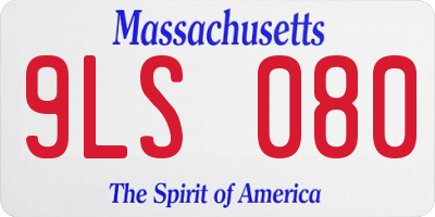 MA license plate 9LS080