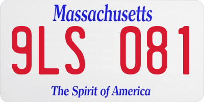 MA license plate 9LS081
