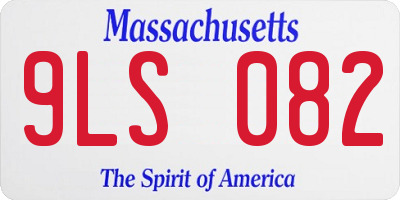 MA license plate 9LS082