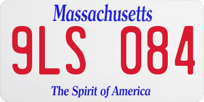 MA license plate 9LS084