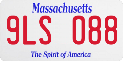 MA license plate 9LS088