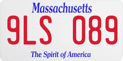 MA license plate 9LS089