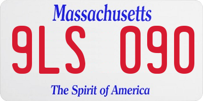 MA license plate 9LS090