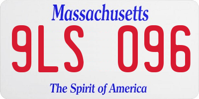 MA license plate 9LS096