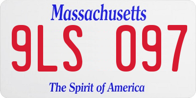 MA license plate 9LS097