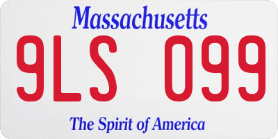 MA license plate 9LS099