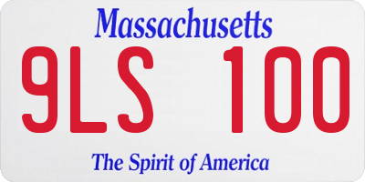 MA license plate 9LS100