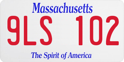 MA license plate 9LS102