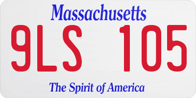MA license plate 9LS105