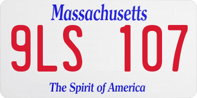 MA license plate 9LS107