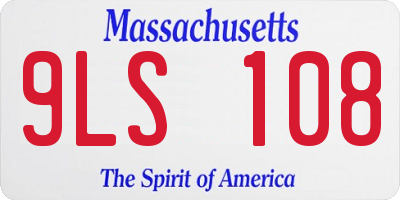 MA license plate 9LS108