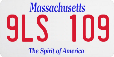 MA license plate 9LS109