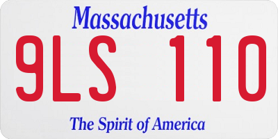 MA license plate 9LS110
