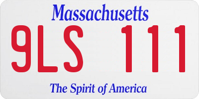 MA license plate 9LS111