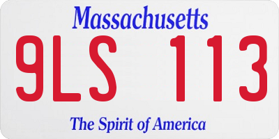 MA license plate 9LS113