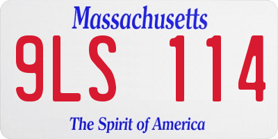 MA license plate 9LS114