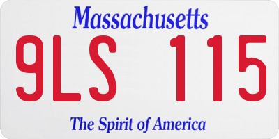 MA license plate 9LS115
