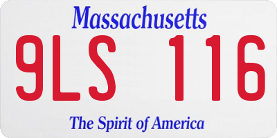 MA license plate 9LS116