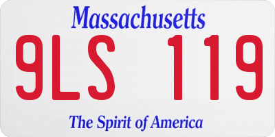 MA license plate 9LS119