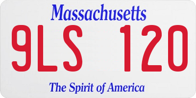 MA license plate 9LS120