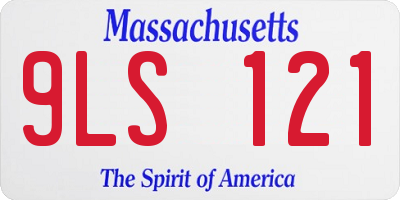 MA license plate 9LS121
