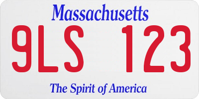 MA license plate 9LS123