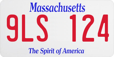 MA license plate 9LS124