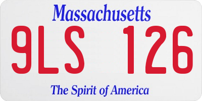 MA license plate 9LS126