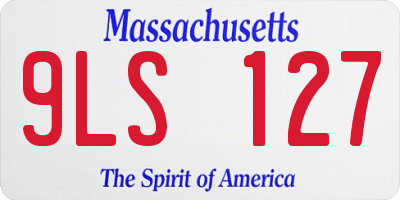 MA license plate 9LS127