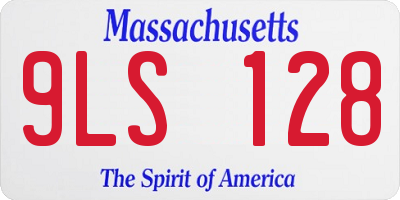 MA license plate 9LS128