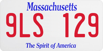 MA license plate 9LS129