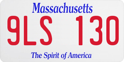 MA license plate 9LS130