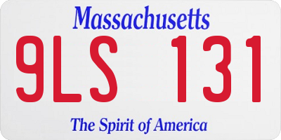 MA license plate 9LS131