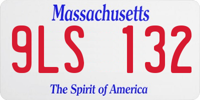 MA license plate 9LS132