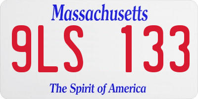 MA license plate 9LS133