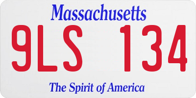 MA license plate 9LS134