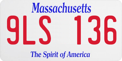 MA license plate 9LS136
