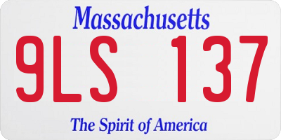MA license plate 9LS137