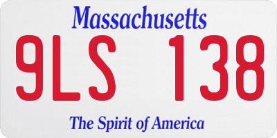 MA license plate 9LS138