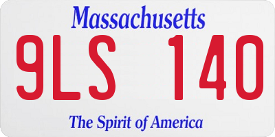 MA license plate 9LS140