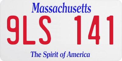 MA license plate 9LS141