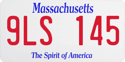 MA license plate 9LS145