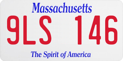 MA license plate 9LS146