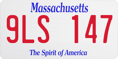 MA license plate 9LS147
