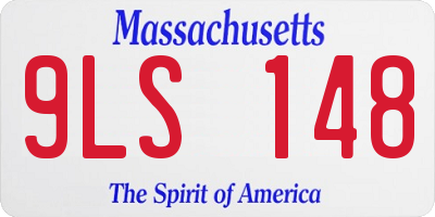 MA license plate 9LS148