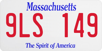 MA license plate 9LS149