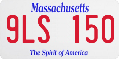 MA license plate 9LS150
