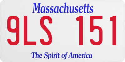 MA license plate 9LS151