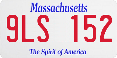 MA license plate 9LS152