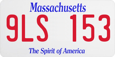 MA license plate 9LS153